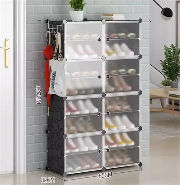 Shoe rack with cover